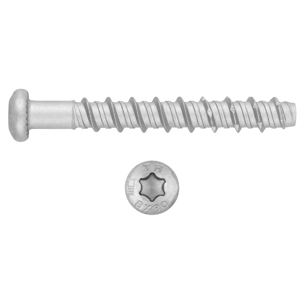 THP [CP] Anclaje de fijación directa en hormigón con recubrimiento ATLANTIS C3-H. Homologado ETE Opt.1. Cabeza alomada